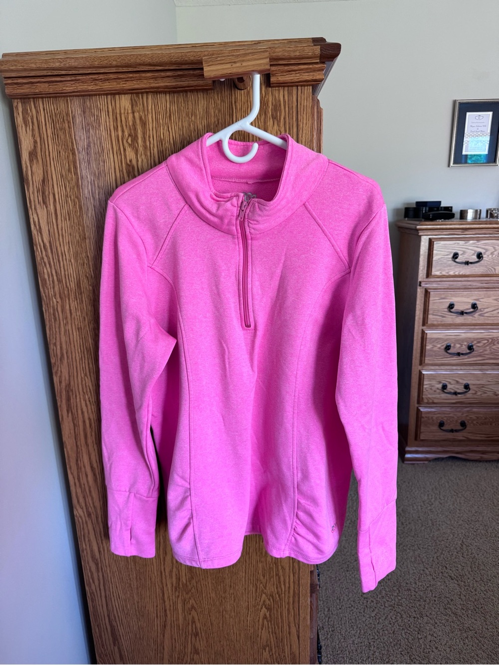 Maurices Hot Pink Quarter-Zip Fleece